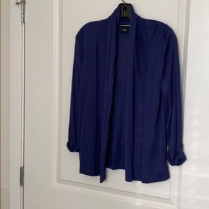 Sweaterworks cardigan, light navy blue. Size Small